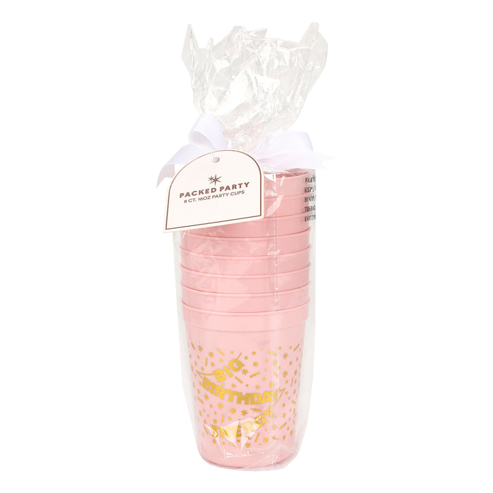 Big Birthday Energy Reusable Cups Set (8 ct)