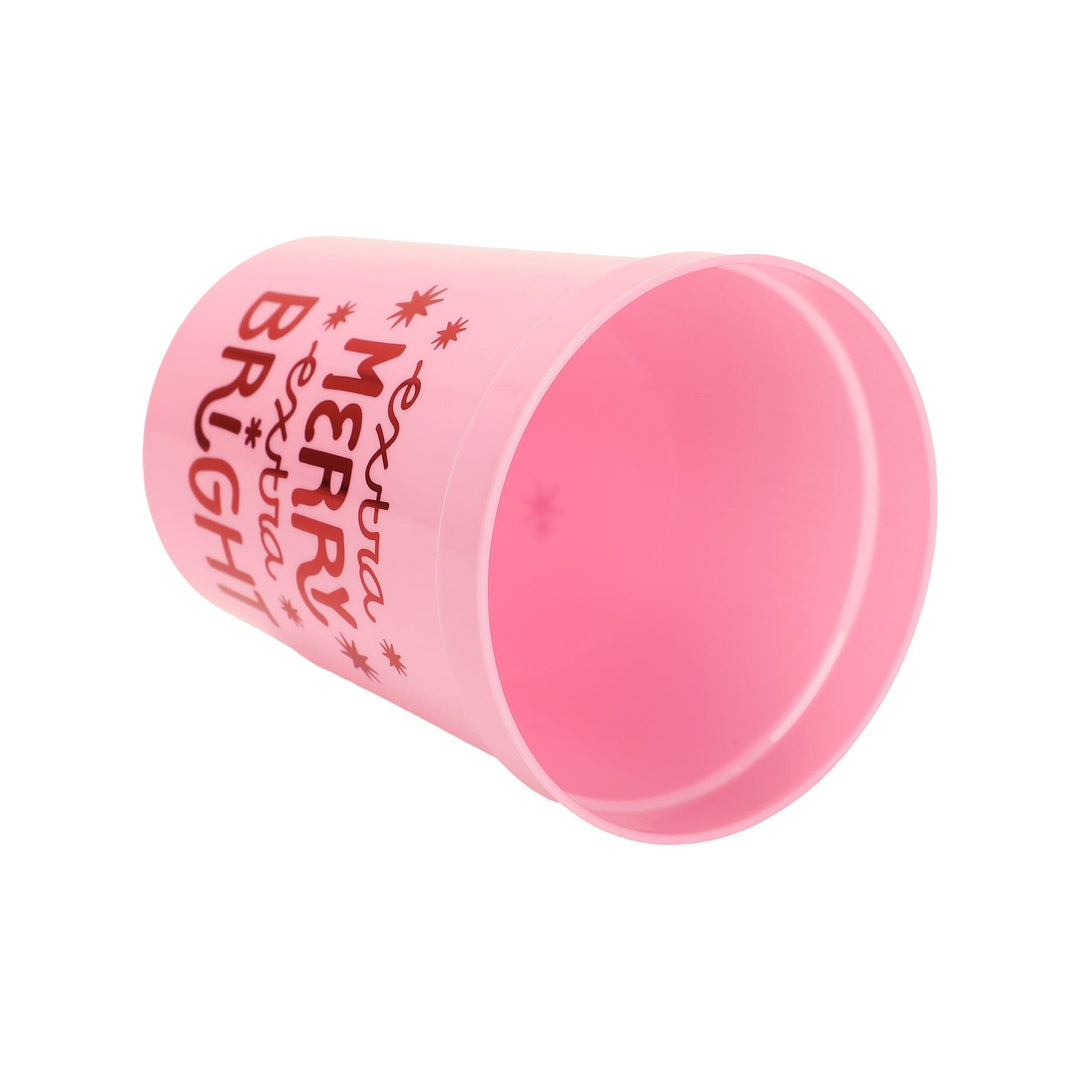 Extra Merry &amp; Bright Reusable Holiday Party Cups (set of 8)