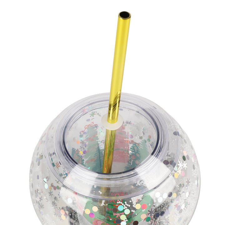 Holiday Snow Globe Sipper (Christmas Cup)