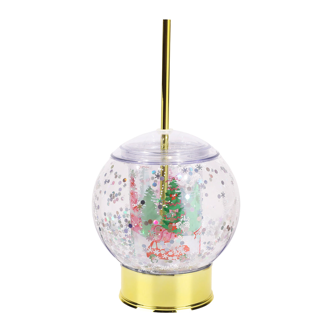 Let It Snow Globe Sipper Novelty Cup