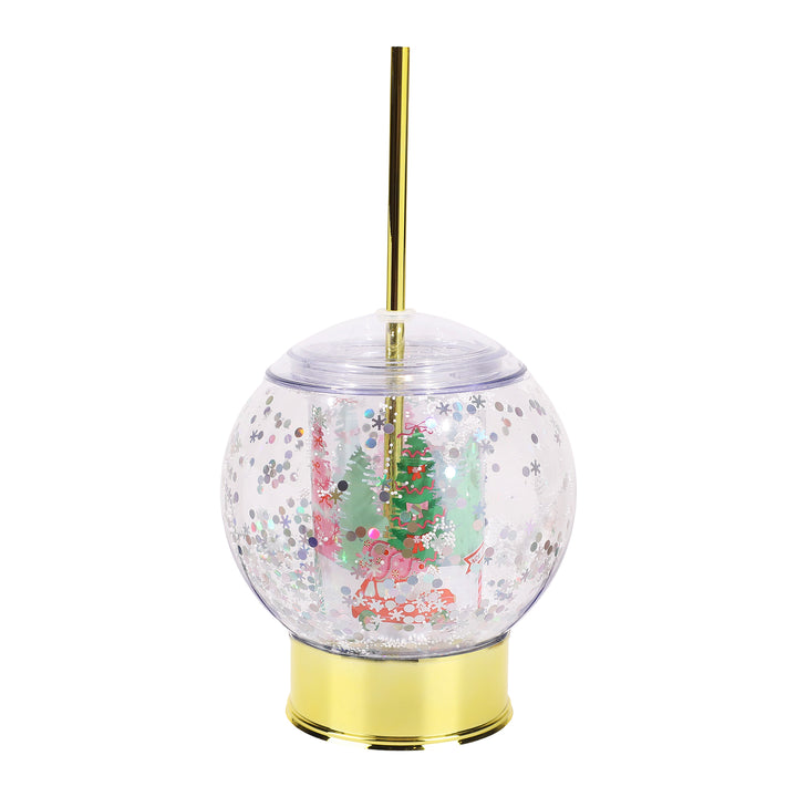 Let It Snow Globe Sipper Novelty Cup