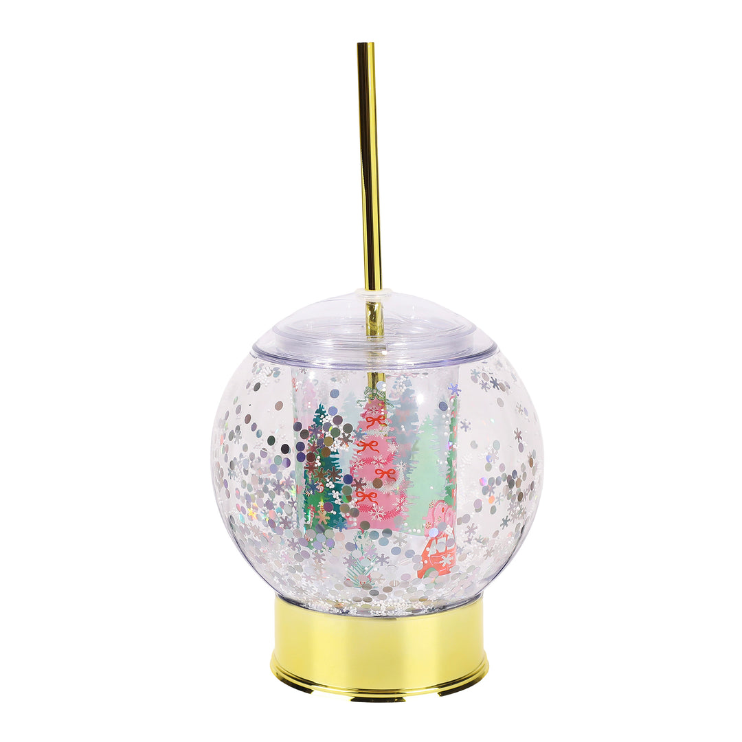 Let It Snow Globe Sipper Novelty Cup