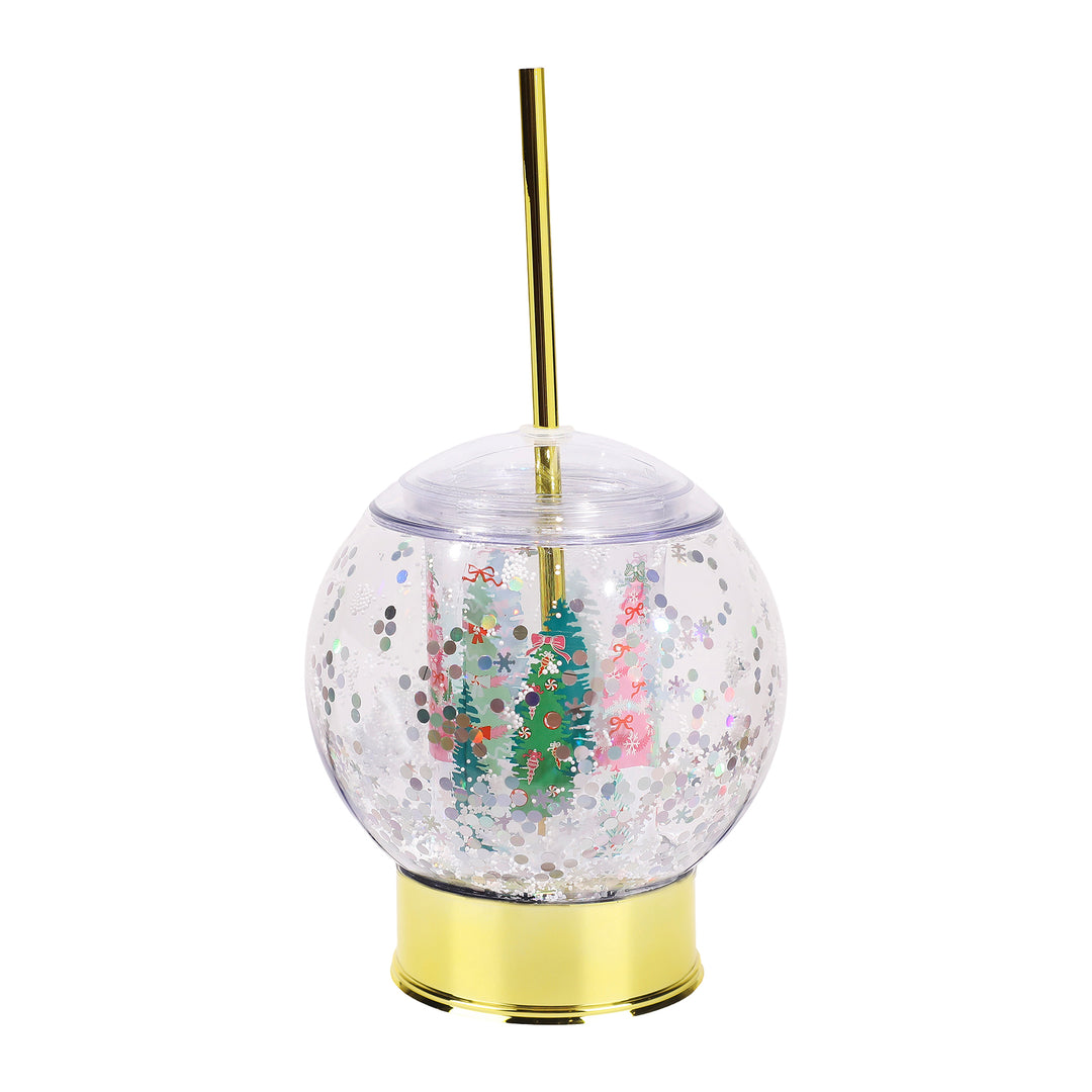 Let It Snow Globe Sipper Novelty Cup