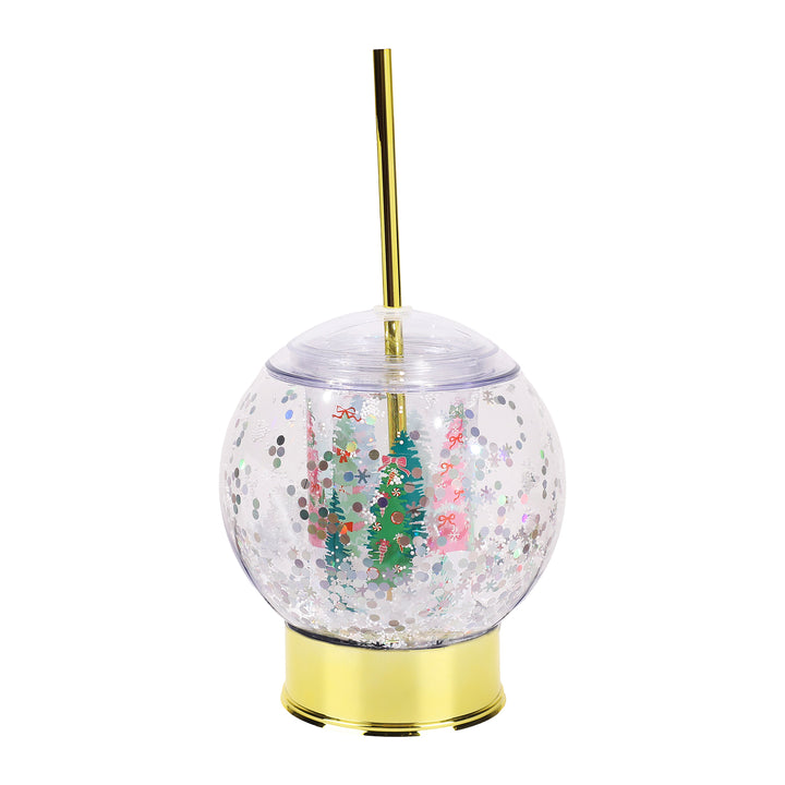 Let It Snow Globe Sipper Novelty Cup