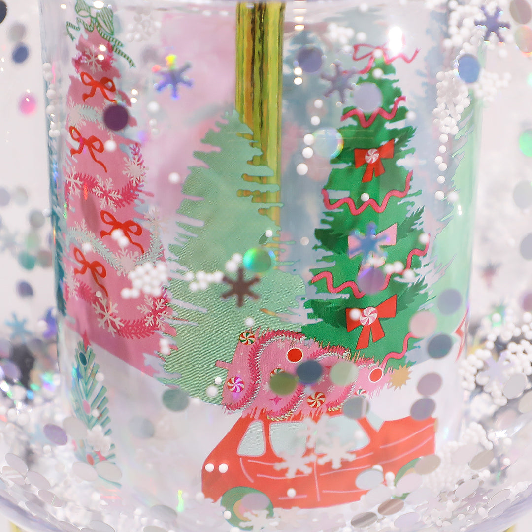 Let It Snow Globe Sipper Novelty Cup