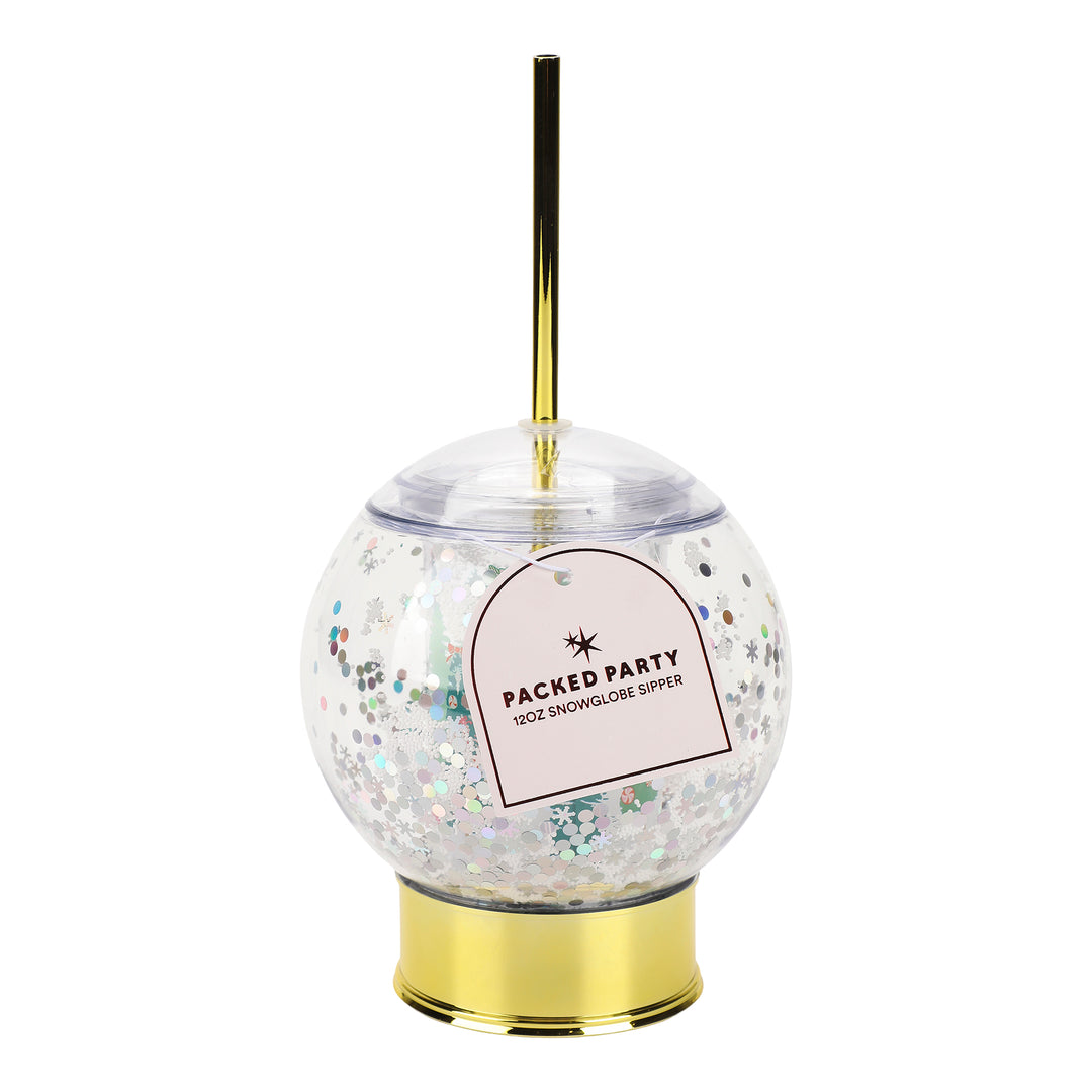 Let It Snow Globe Sipper Novelty Cup