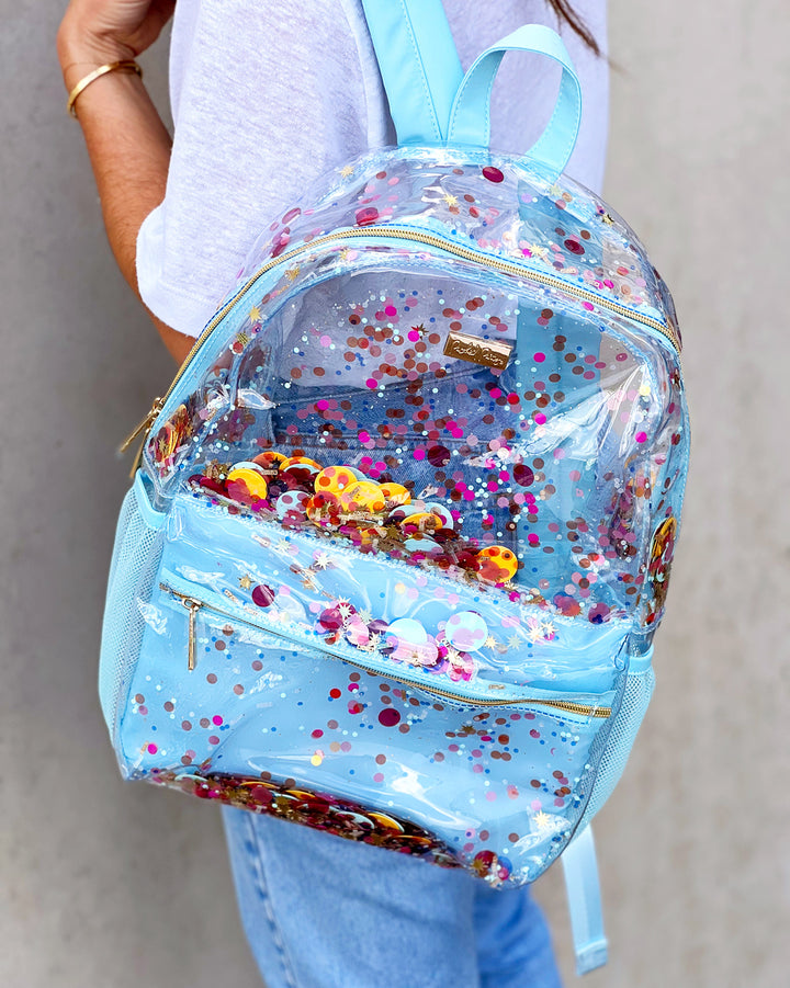 Celebrate Confetti Clear Backpack