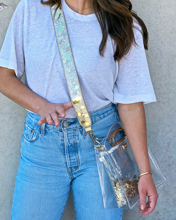 Good As Gold Confetti Removable Purse Strap Attachment