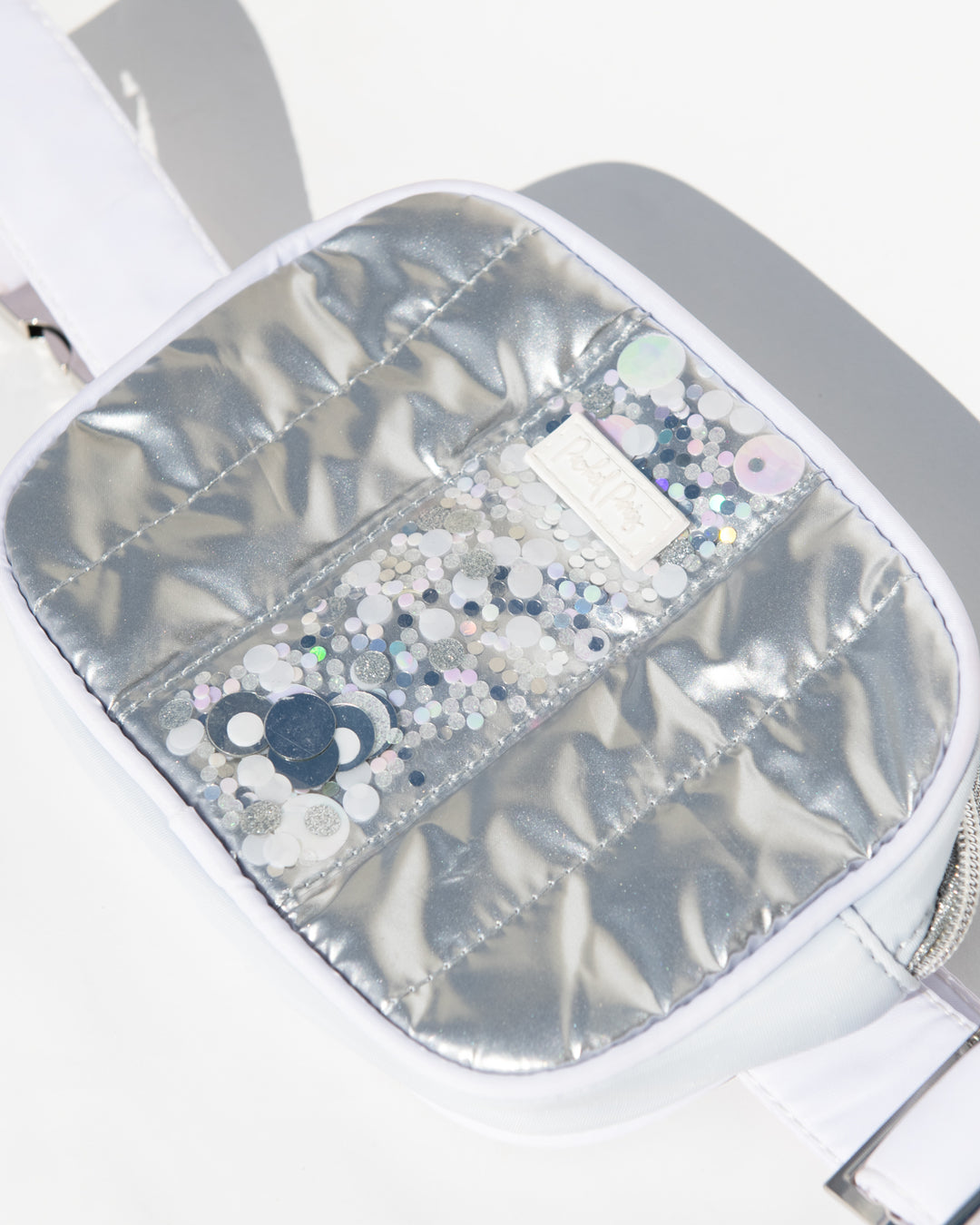 Metallic Confetti Puffer Belt Bag
