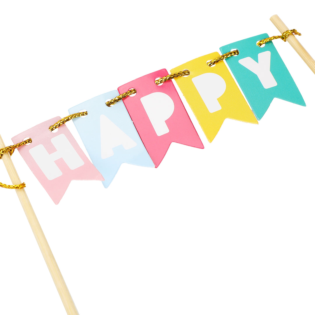 Packed Party Happy Birthday Cake Pennant Happy Birthday Cake Topper