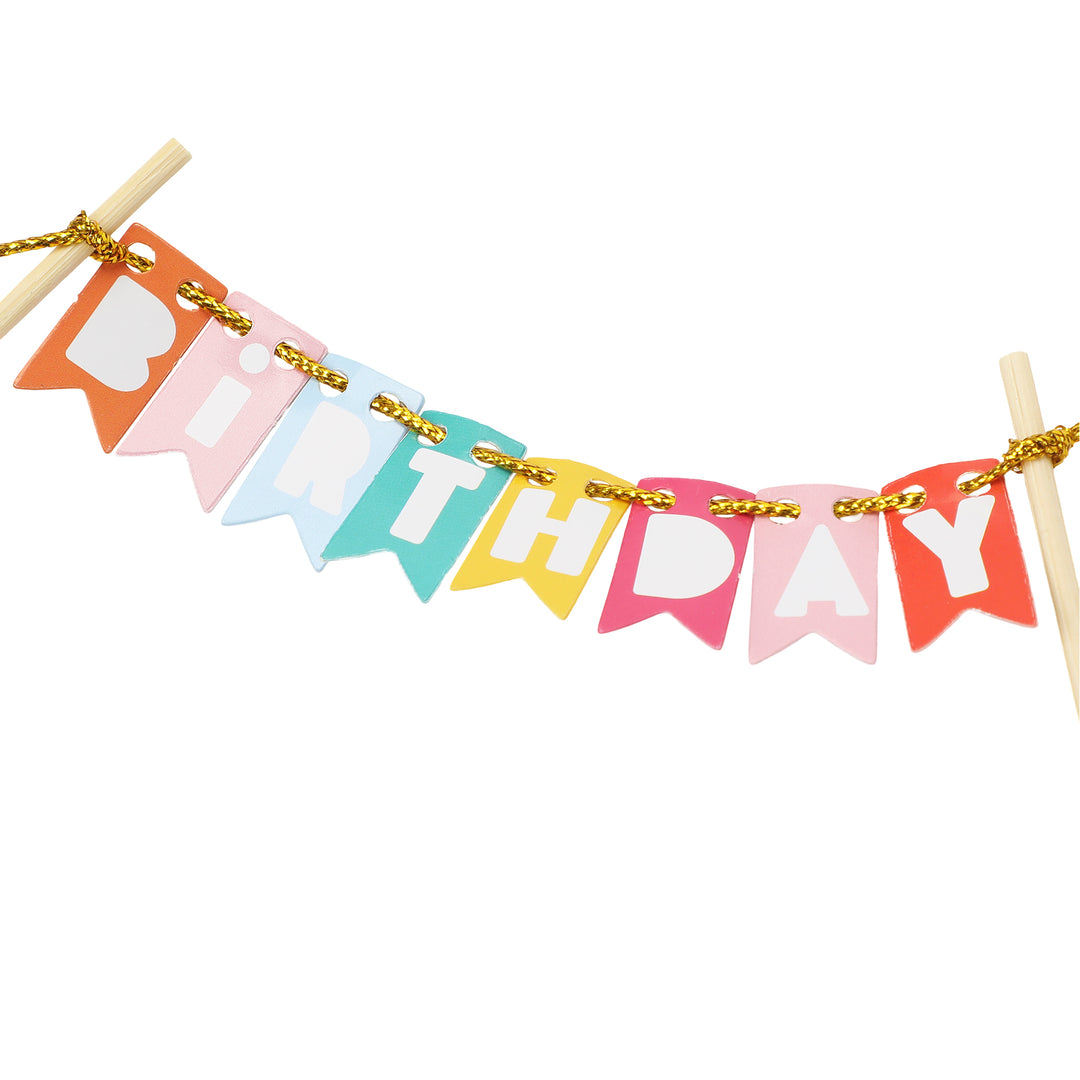 Packed Party Happy Birthday Cake Pennant Happy Birthday Cake Topper