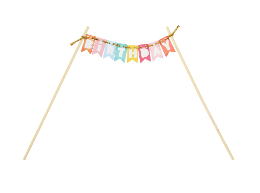 Packed Party Happy Birthday Cake Pennant Happy Birthday Cake Topper