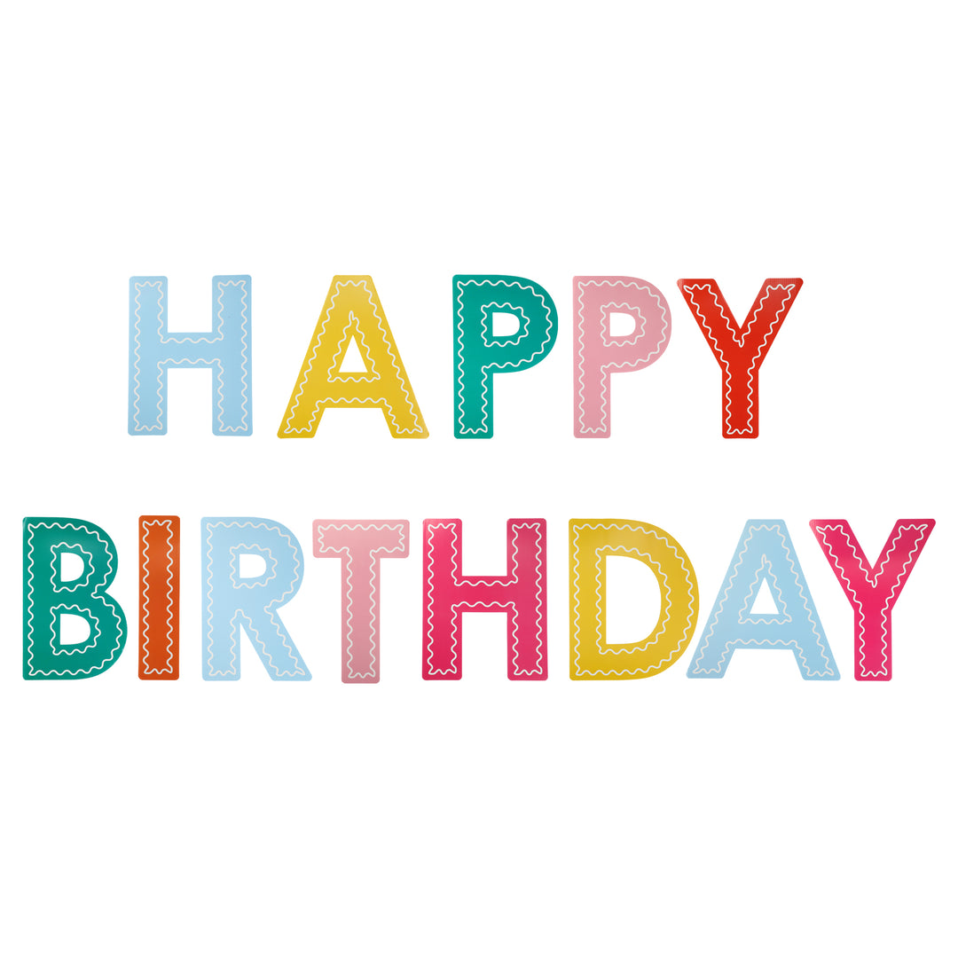 Packed Party Happy Birthday 10" Yard Stakes Easy Setup