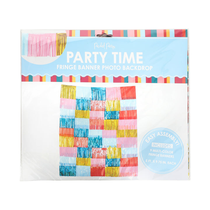 Packed Party Multicolor Fringe Backdrop Multi Banner Photo Wall for Birthday and Bachelorette Parties