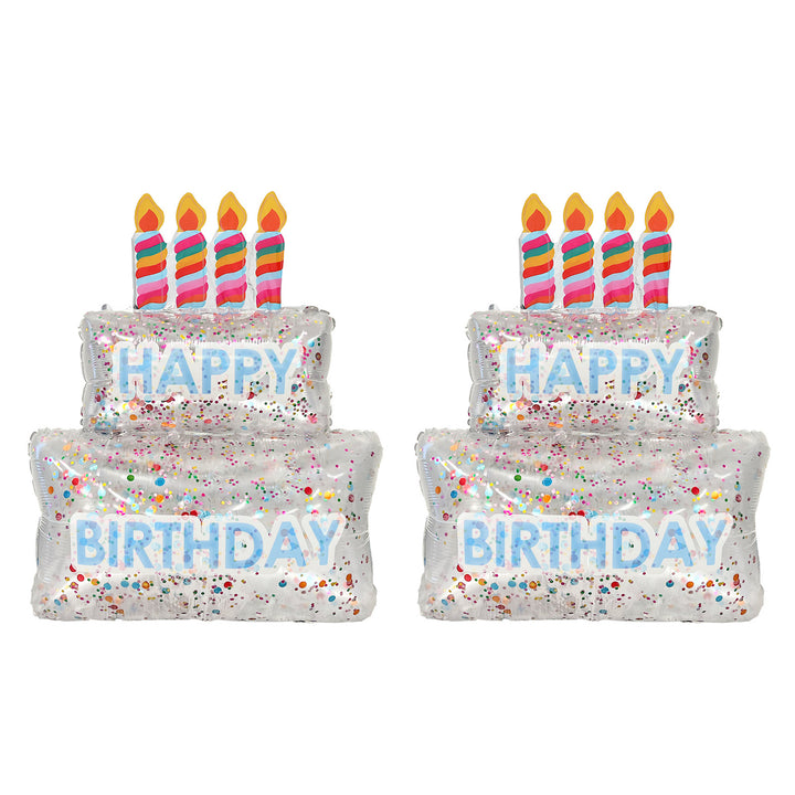 Packed Party Have Your Cake Confetti Filled Birthday Cake Balloons (Set of 2)