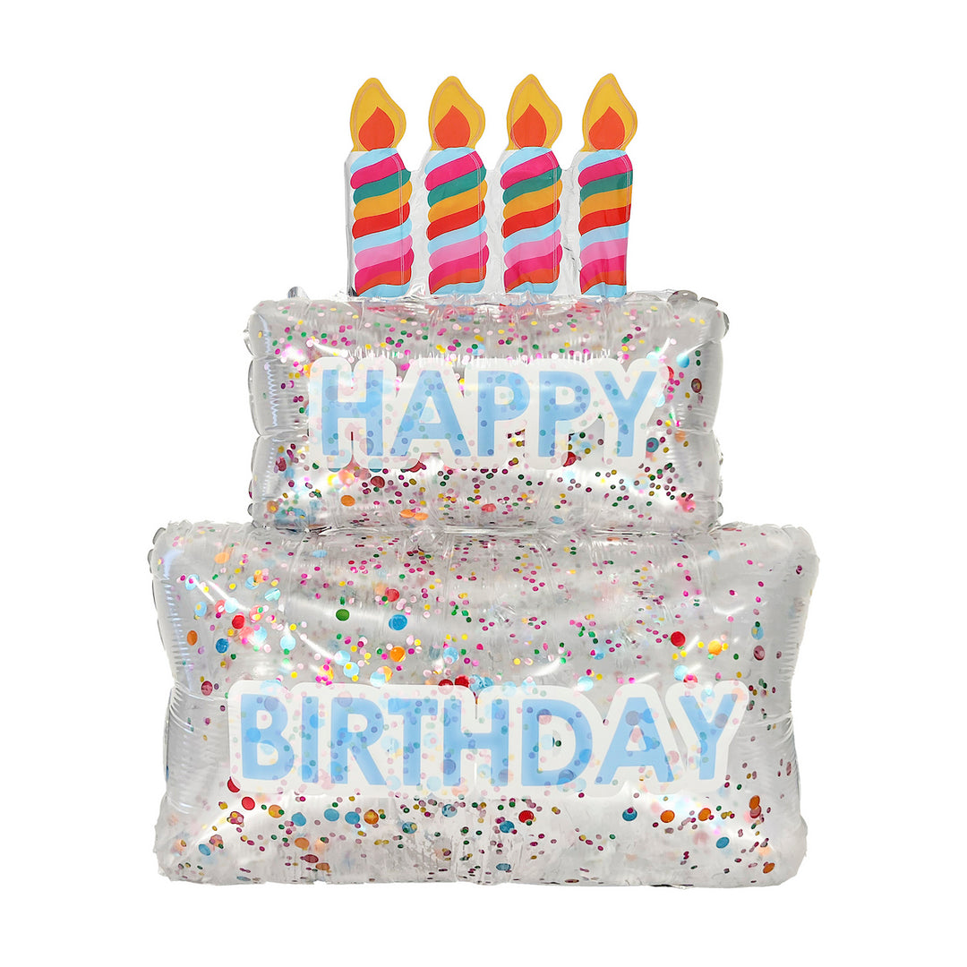 Packed Party Have Your Cake Confetti Filled Birthday Cake Balloons (Set of 2)