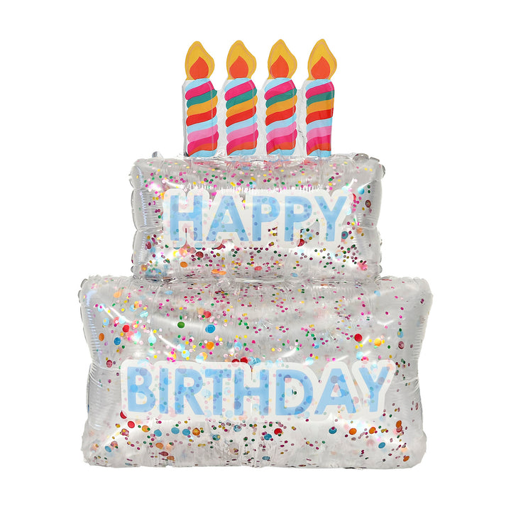 Packed Party Have Your Cake Confetti Filled Birthday Cake Balloons (Set of 2)