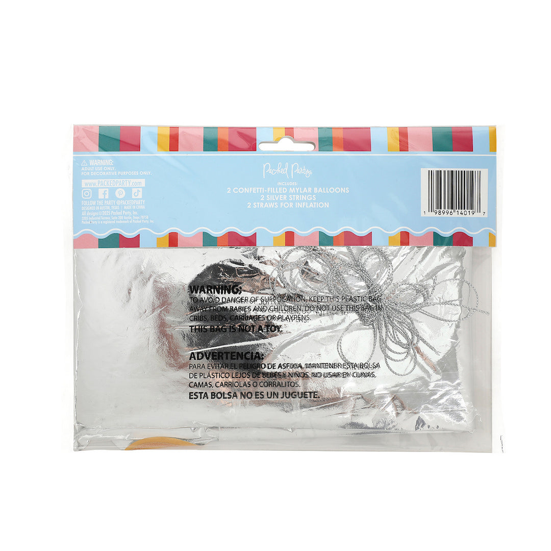 Packed Party Have Your Cake Confetti Filled Birthday Cake Balloons (Set of 2)