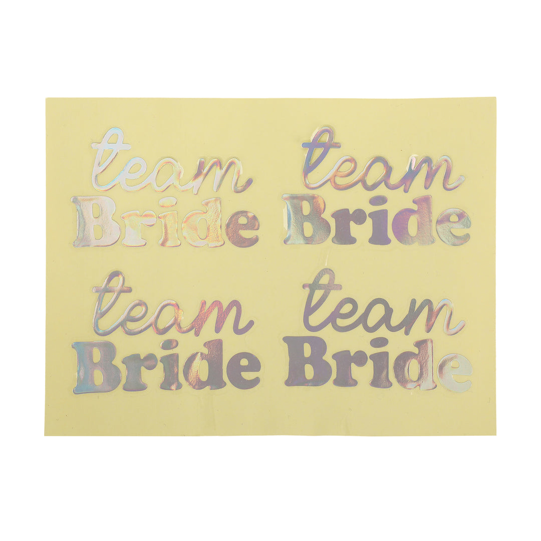 Packed Party Team Bride 4-Pack Holographic Visors