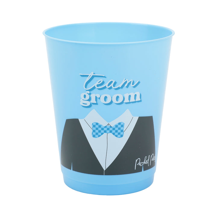 Packed Party Team Bride Groom 12-Piece Bridal Pong Game Set