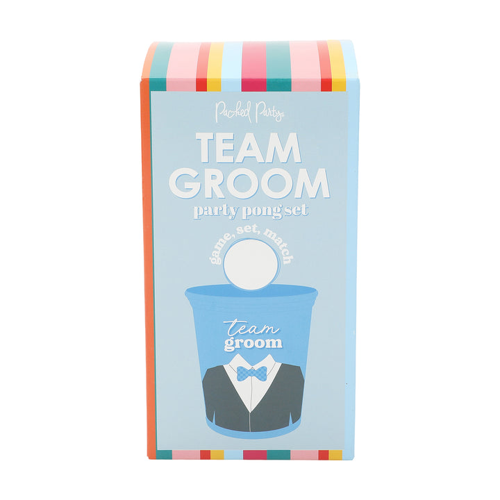 Packed Party Team Bride Groom 12-Piece Bridal Pong Game Set