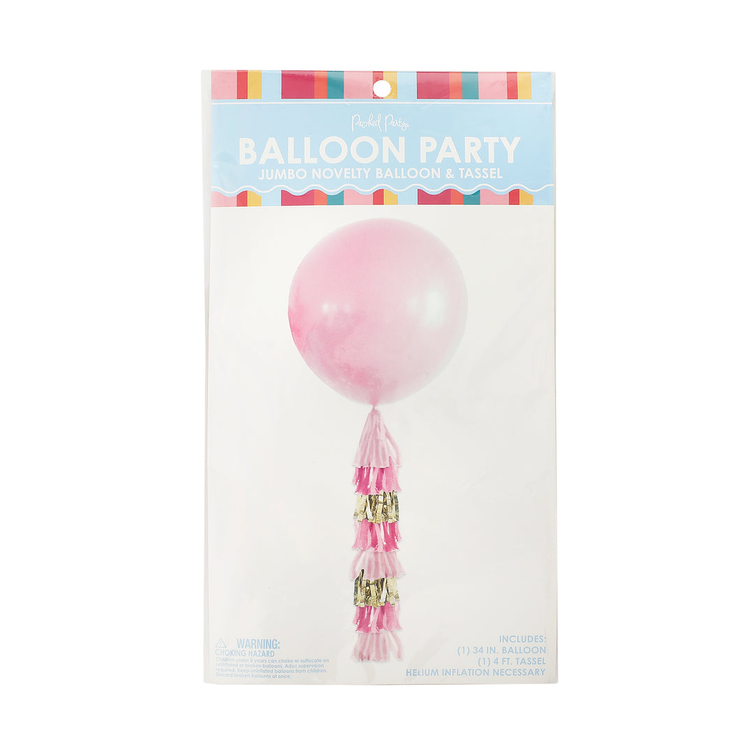 Packed Party Pink Tassel Jumbo 34" Balloon