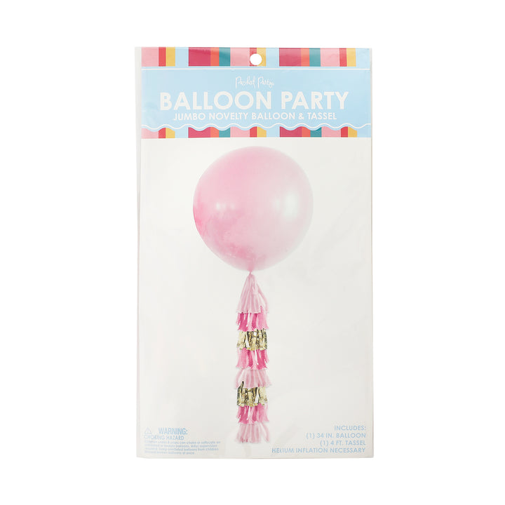 Packed Party Pink Tassel Jumbo 34" Balloon