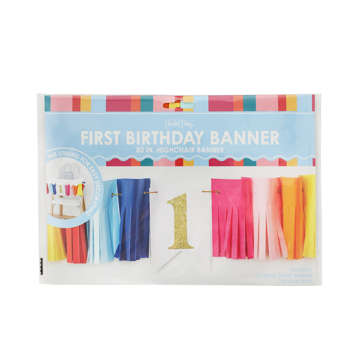 Packed Party 1st Birthday High Chair Garland