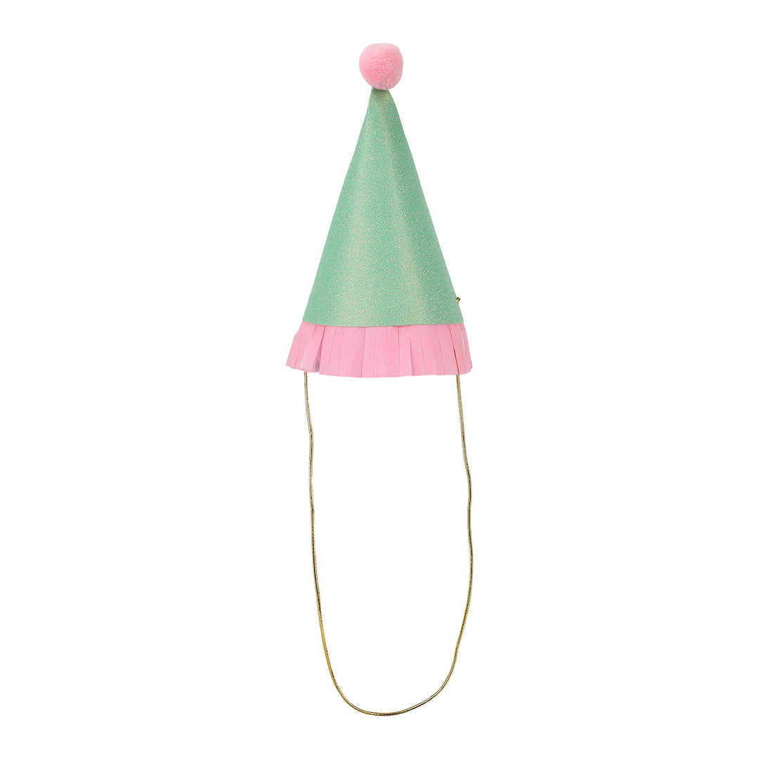 Top Off The Fun Mini Glitter Party Hats Set (8 ct)