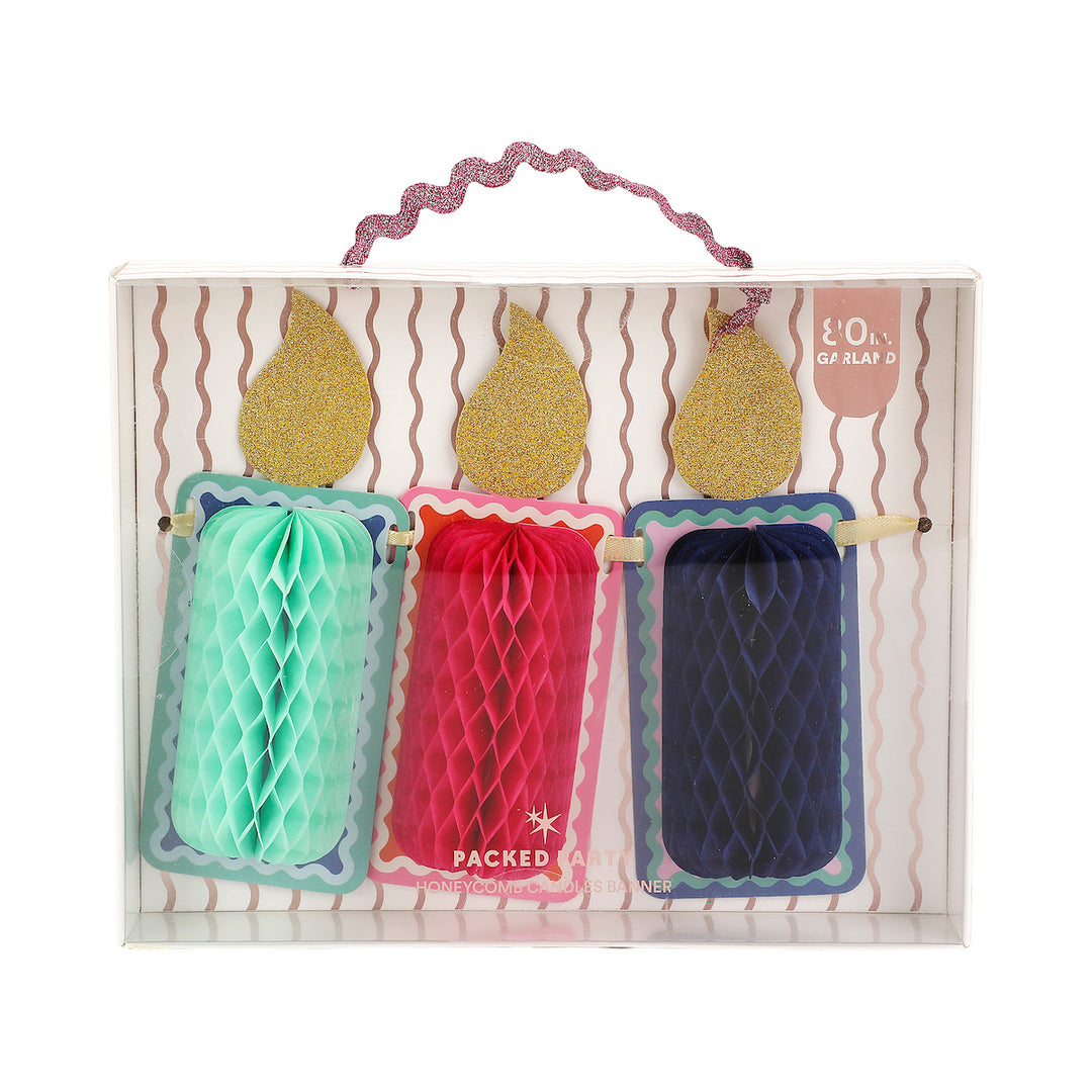 Make A Wish Honeycomb Birthday Candle Banner