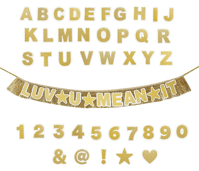 Customize Me Gold Fringe Reusable Party Garland
