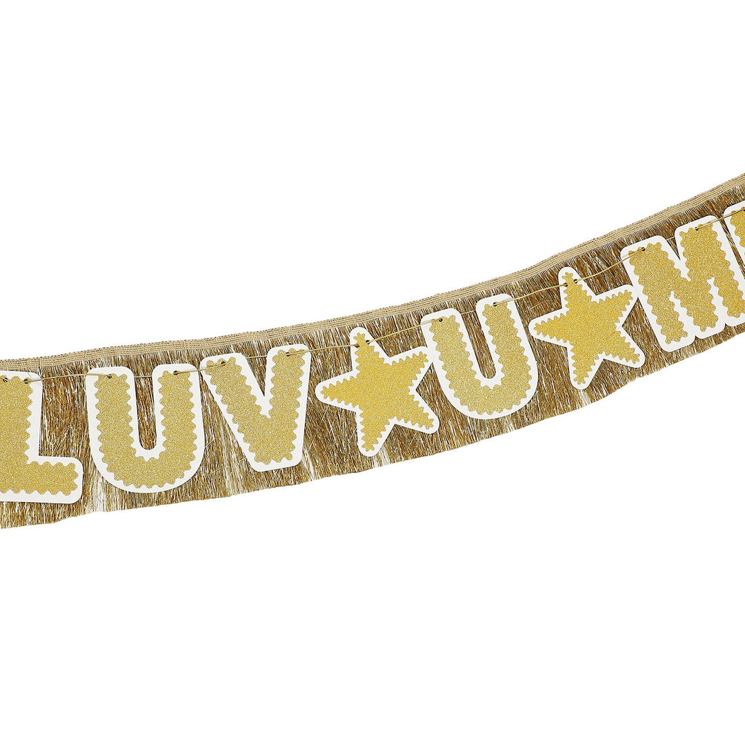 Customize Me Gold Fringe Reusable Party Garland