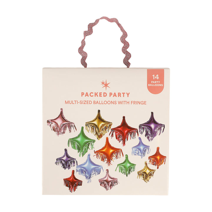 Spark The Fun Multicolor Fringe Balloon Pack (14 ct)