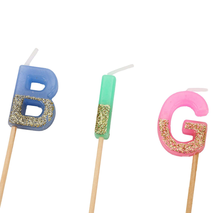 Big Birthday Energy Glitter Birthday Candles Set