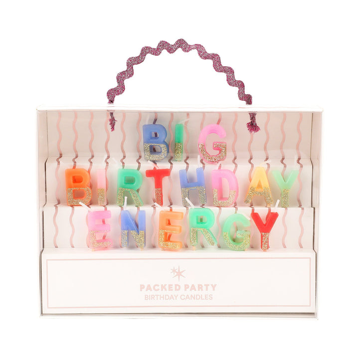 Big Birthday Energy Glitter Birthday Candles Set
