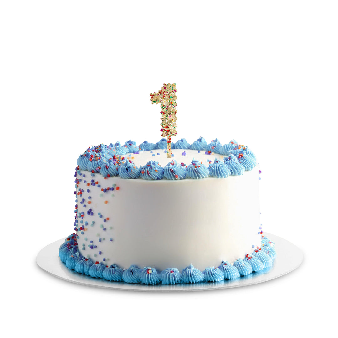 Confetti Time Number Cake Toppers - 1