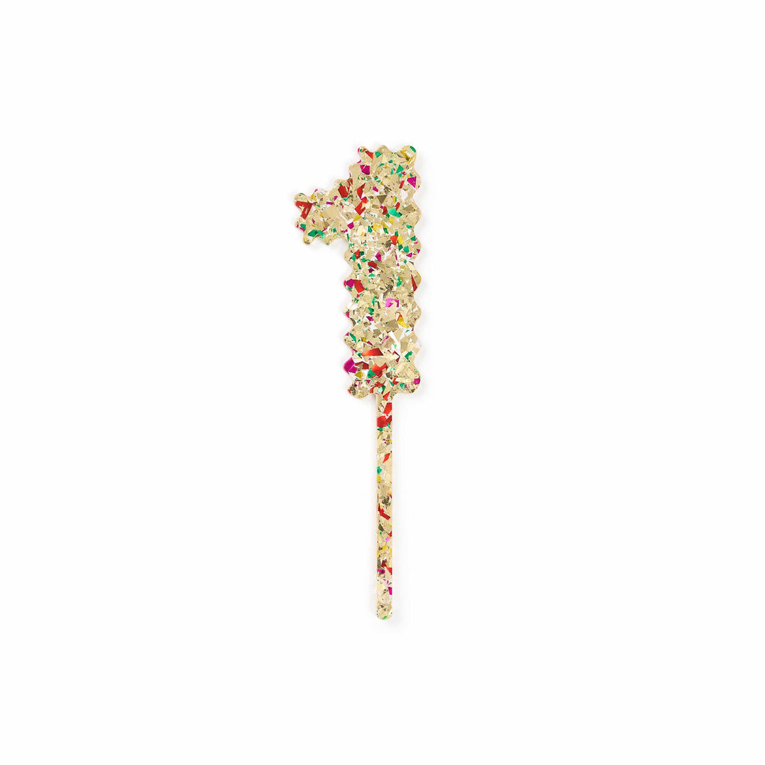Confetti Time Number Cake Toppers - 1