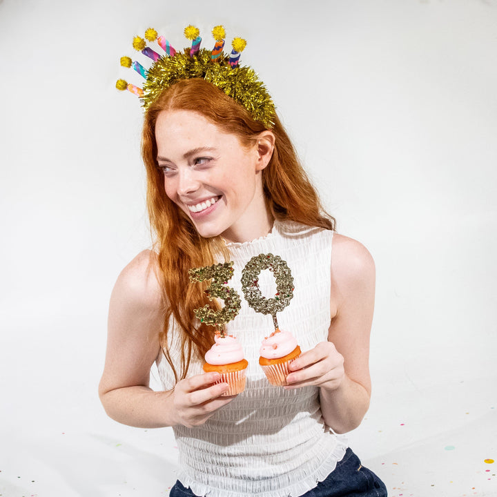Confetti Time Number Cake Toppers - 1
