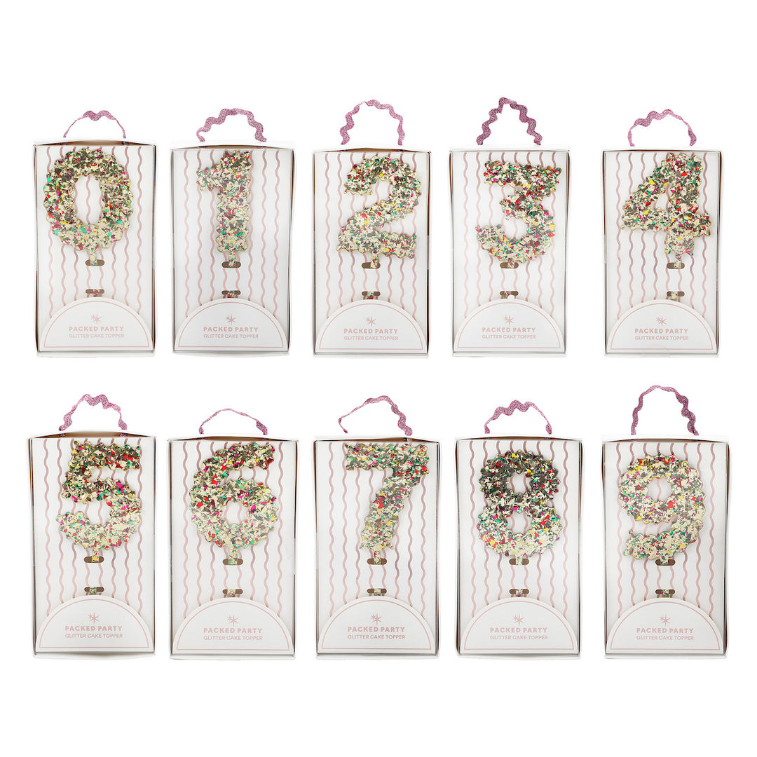 Confetti Time Number Cake Topper Kit (0-9)