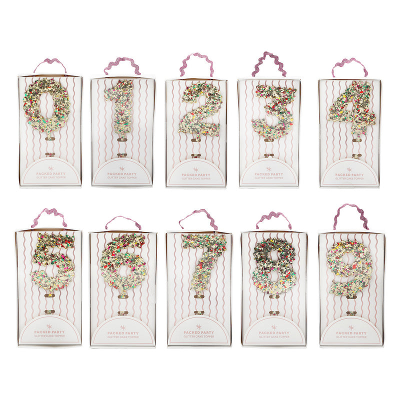 CONFETTI TIME NUMERAL CAKE TOPPER KIT