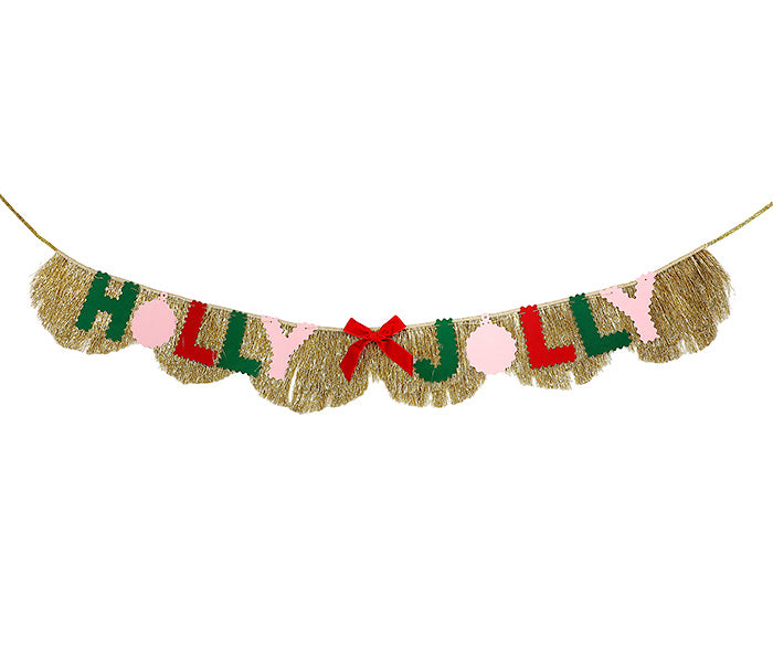 Holly Jolly Cheer Reuseable Banner
