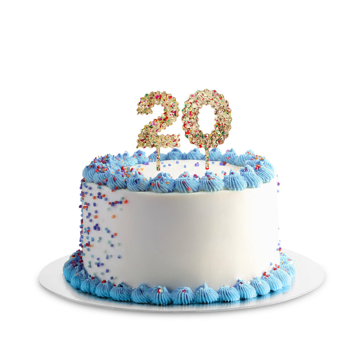 Confetti Time Number Cake Toppers - 2