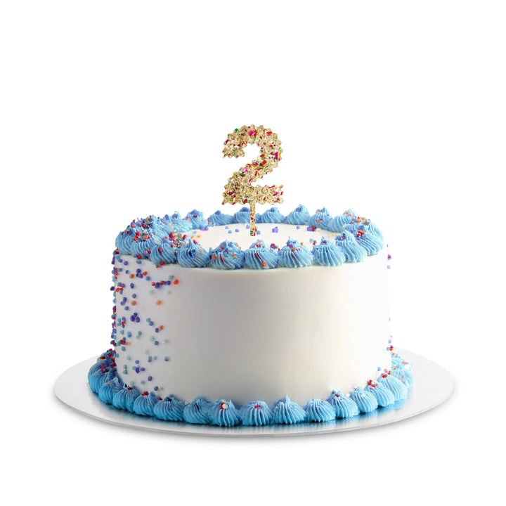 Confetti Time Number Cake Toppers - 2