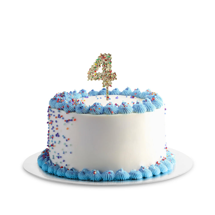 Confetti Time Number Cake Toppers - 4