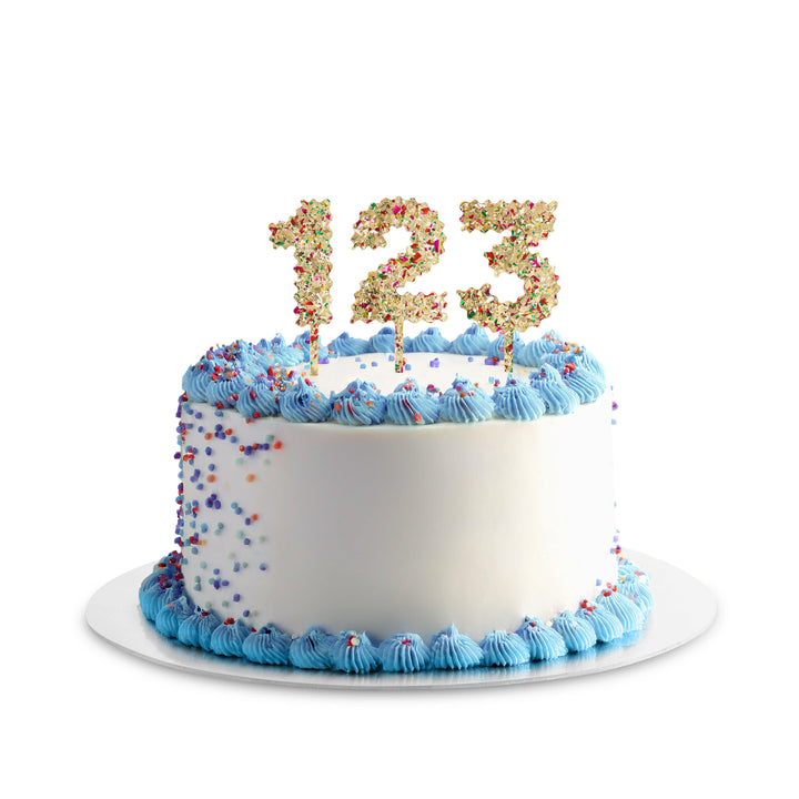 Confetti Time Number Cake Toppers - 5