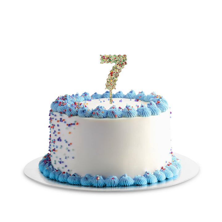 Confetti Time Number Cake Toppers - 7