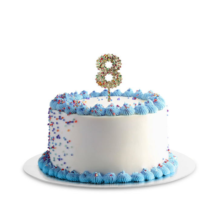 Confetti Time Number Cake Toppers - 8