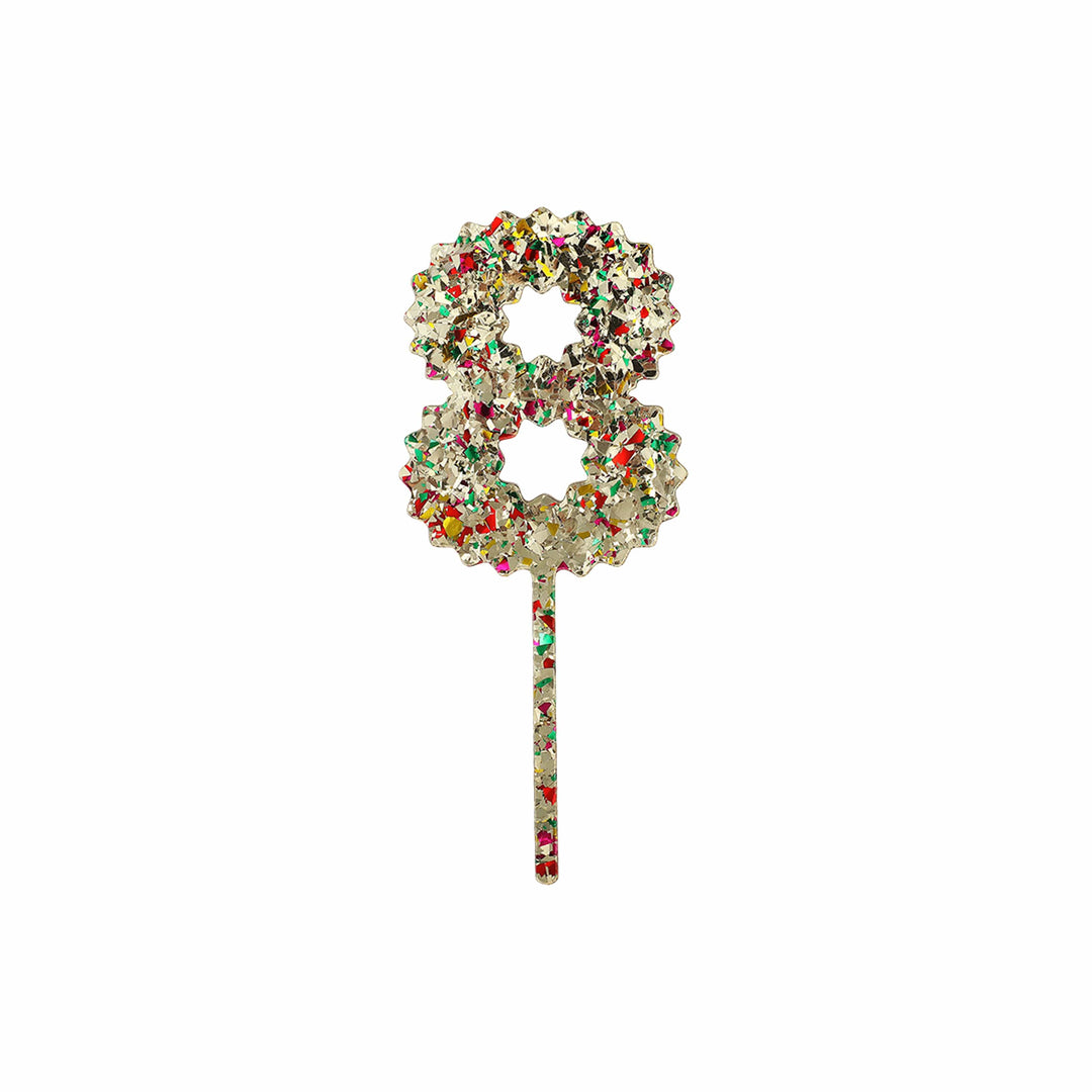 Confetti Time Number Cake Toppers - 8
