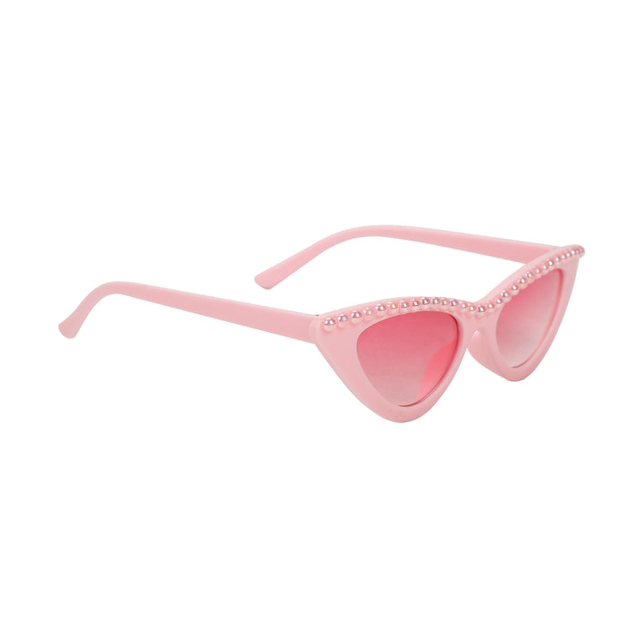 Packed Party 4-Pack Bride &amp; Babes Bachelorette &amp; Wedding Novelty Glasses Pink and White with Pearl Accents and Pink Lenses