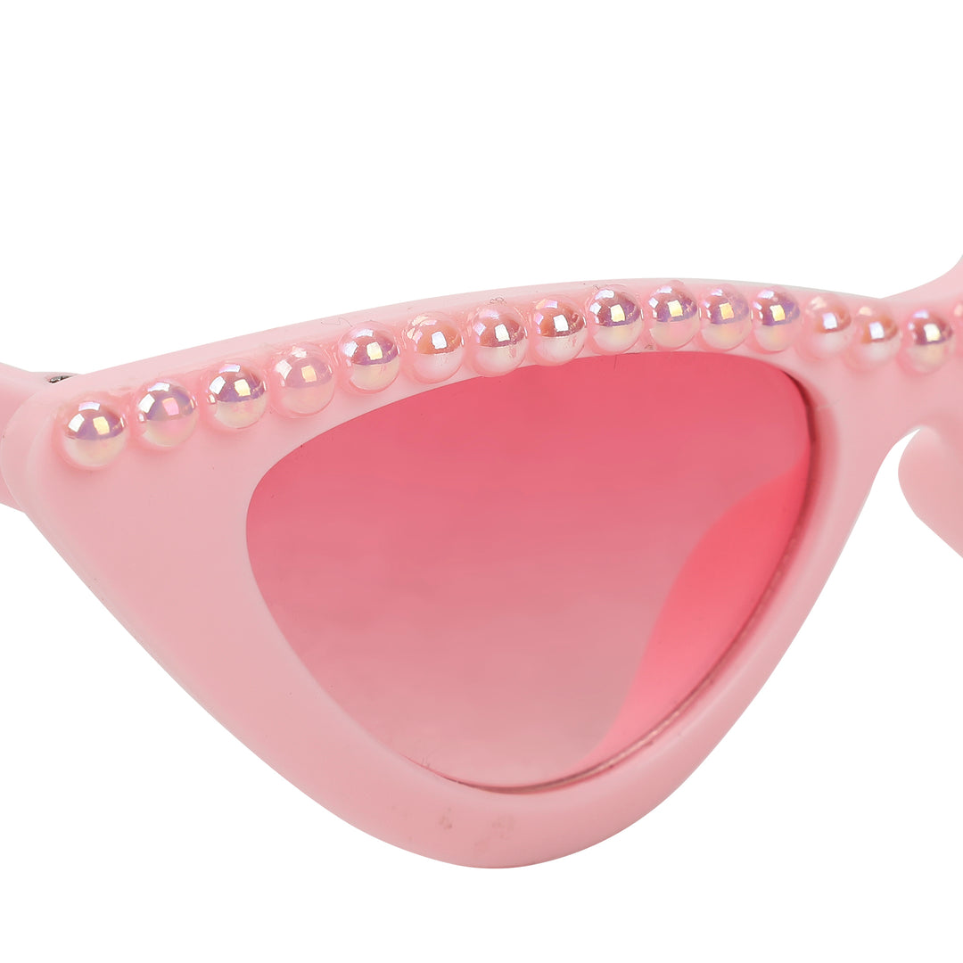 Packed Party 4-Pack Bride &amp; Babes Bachelorette &amp; Wedding Novelty Glasses Pink and White with Pearl Accents and Pink Lenses